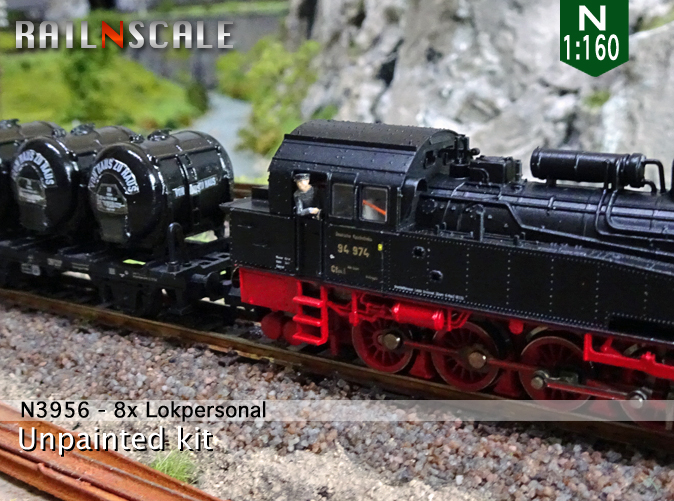 [RAIL N SCALE] 8x Équipe de la locomotive 0n3956e