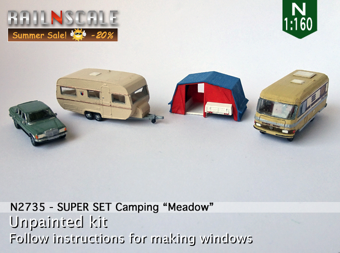[RAILNSCALE] SUPER SET Camping "Meadow" 0n2735summer2