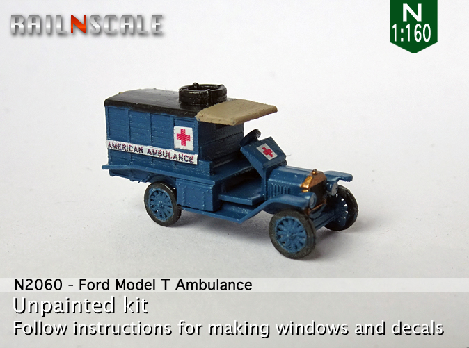 [RAILNSCALE] Ford T Ambulance  0n2060a