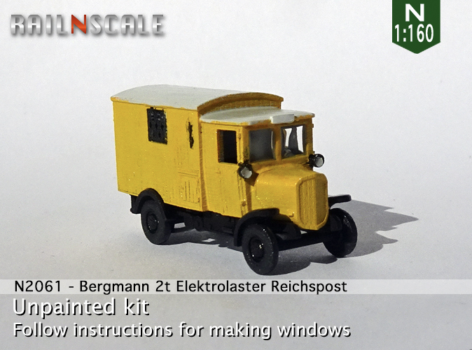 [RAILNSCALE] Bergmann 2t Camion électrique 0n2061a